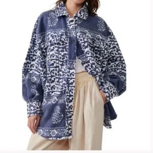 FREE PEOPLE RUBY COTTON BLEND SHIRT JACKET